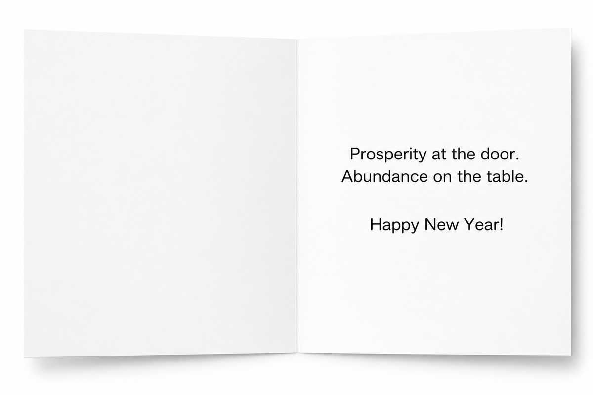 First to Cross the Threshold - Happy New Year - Ebony Phonics Greeting Card