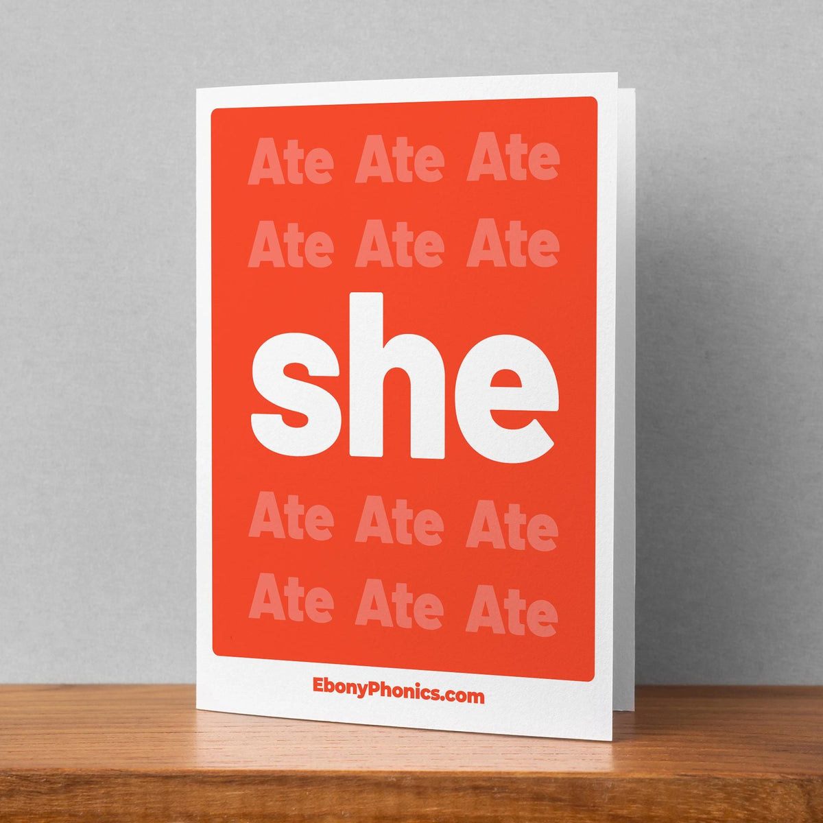 She Ate EbonyPhonics Greeting Card