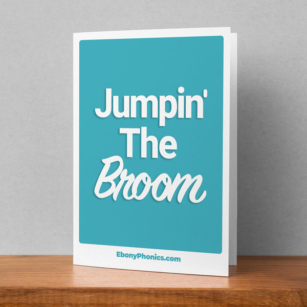 Jump the Broom Wedding Card - African American Celebration
