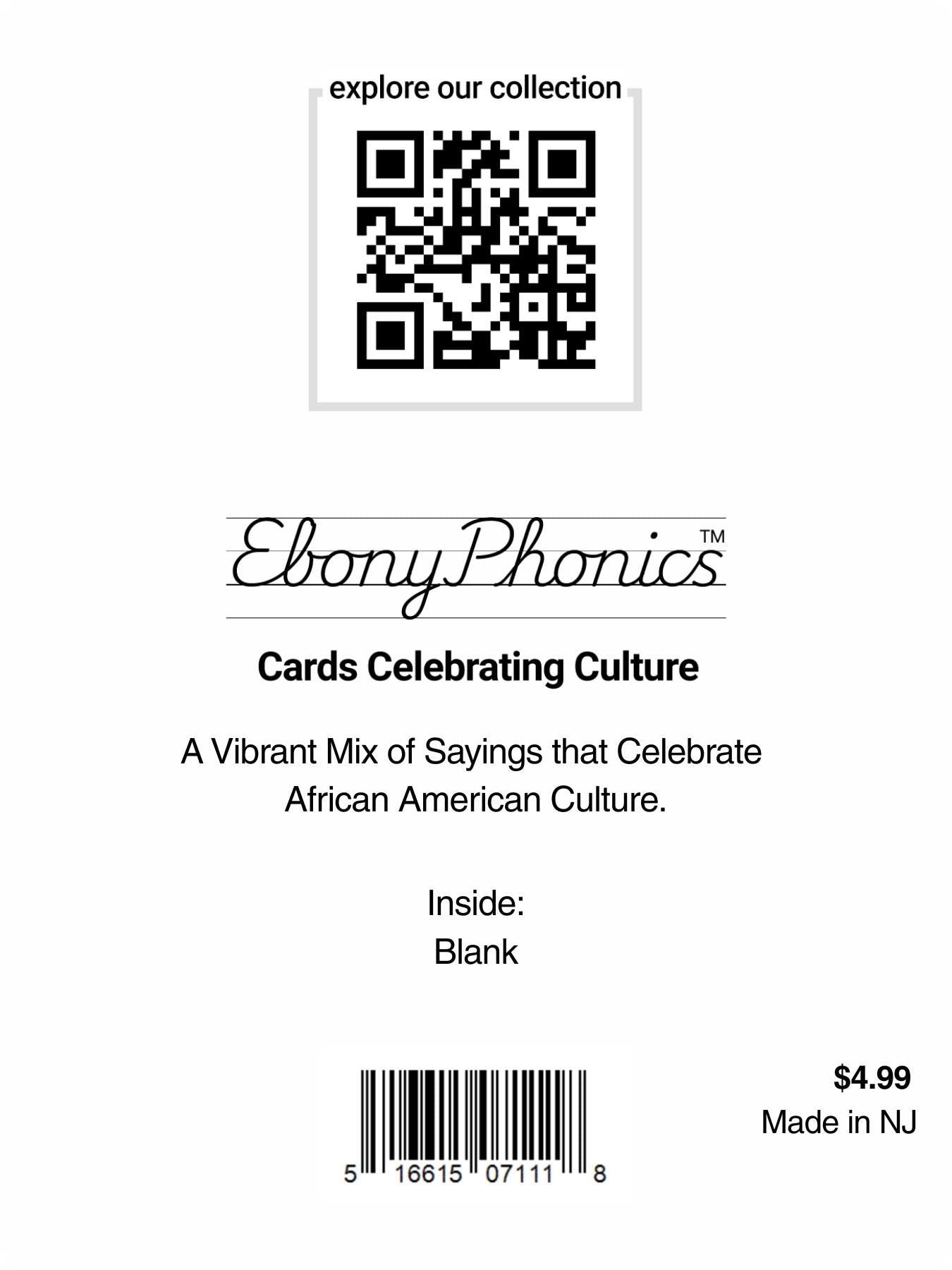All That and a Bag of Chips Ebony Phonics Greeting Card