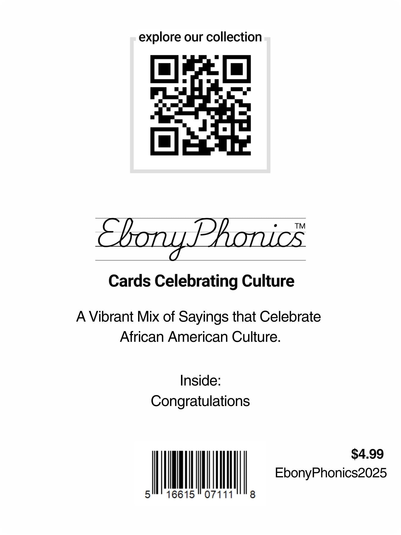 Look Who's Two - Ebony Phonics Greeting Card