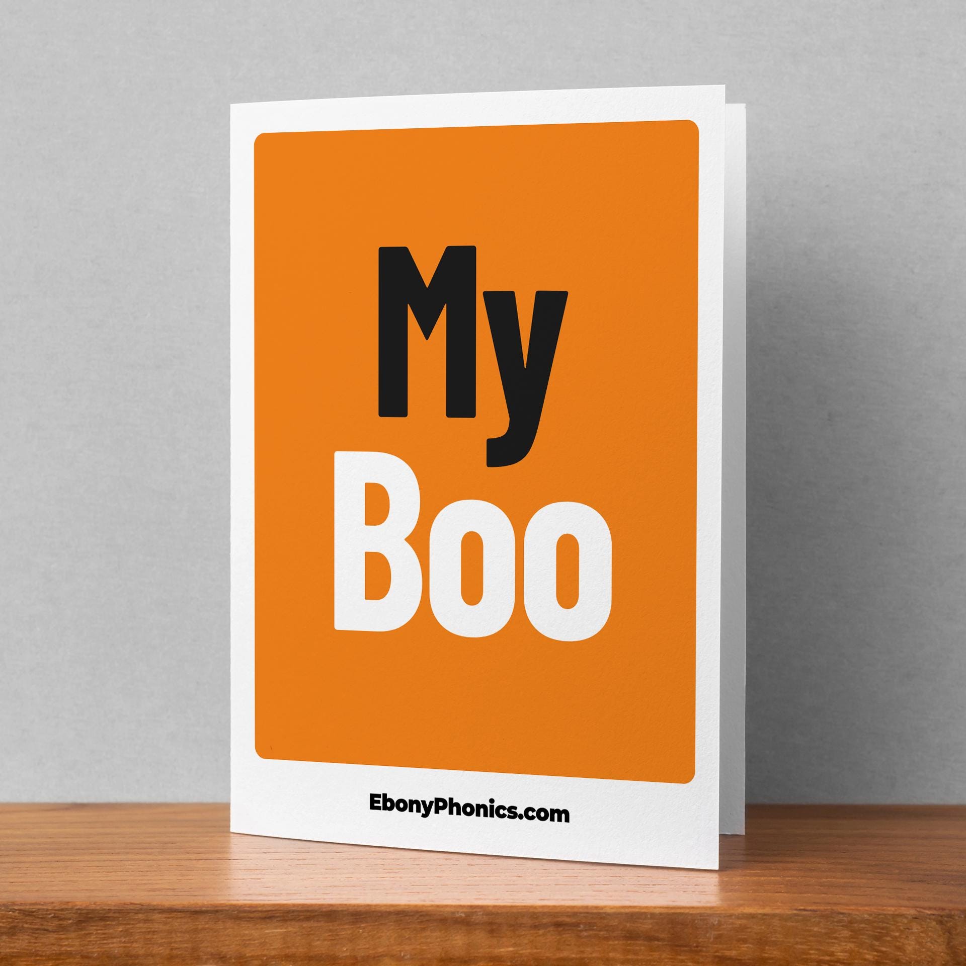My Boo - Ebony Phonics Halloween Greeting Card