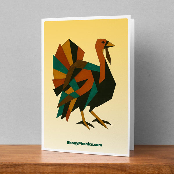 Fine Turkey - Ebony Phonics Thanksgiving Greeting Card