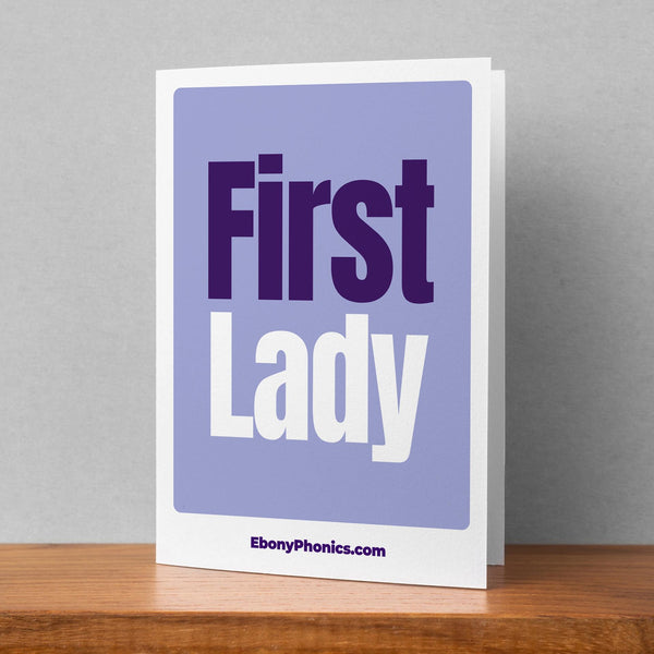 First Lady Church Greeting Card by Ebony Phonics