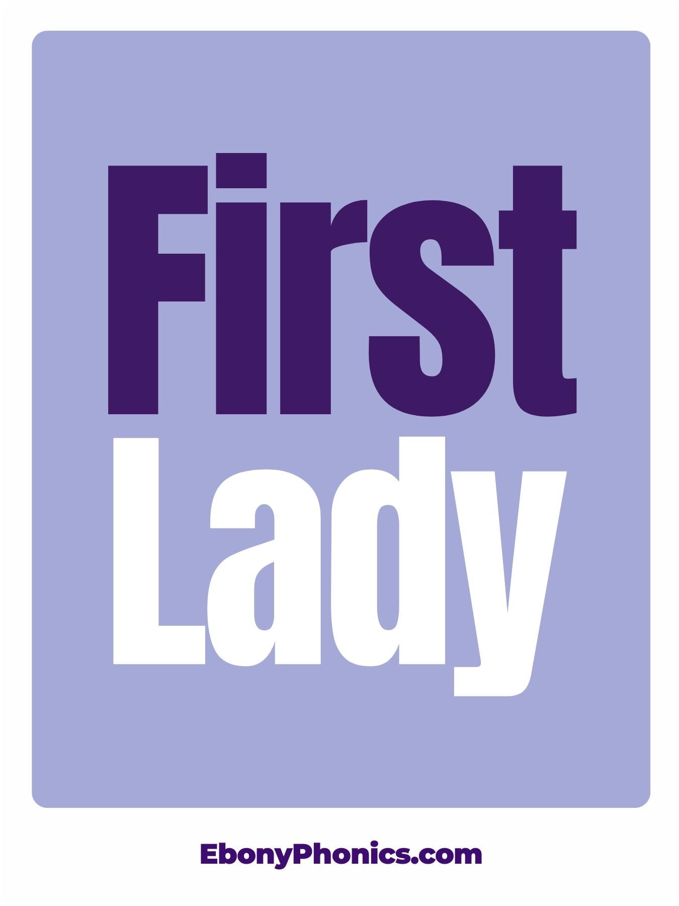 First Lady Church Greeting Card by Ebony Phonics